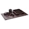 Dacasso Dark Brown Bonded Leather 6-Piece Desk Set DF-3601 - alternate 1